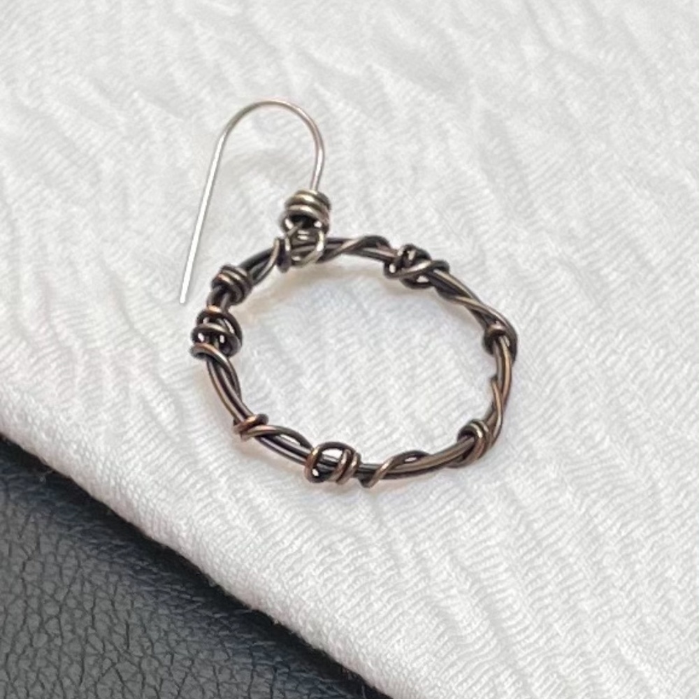 Copper Hoop Earrings NWT - Picture 4 of 5